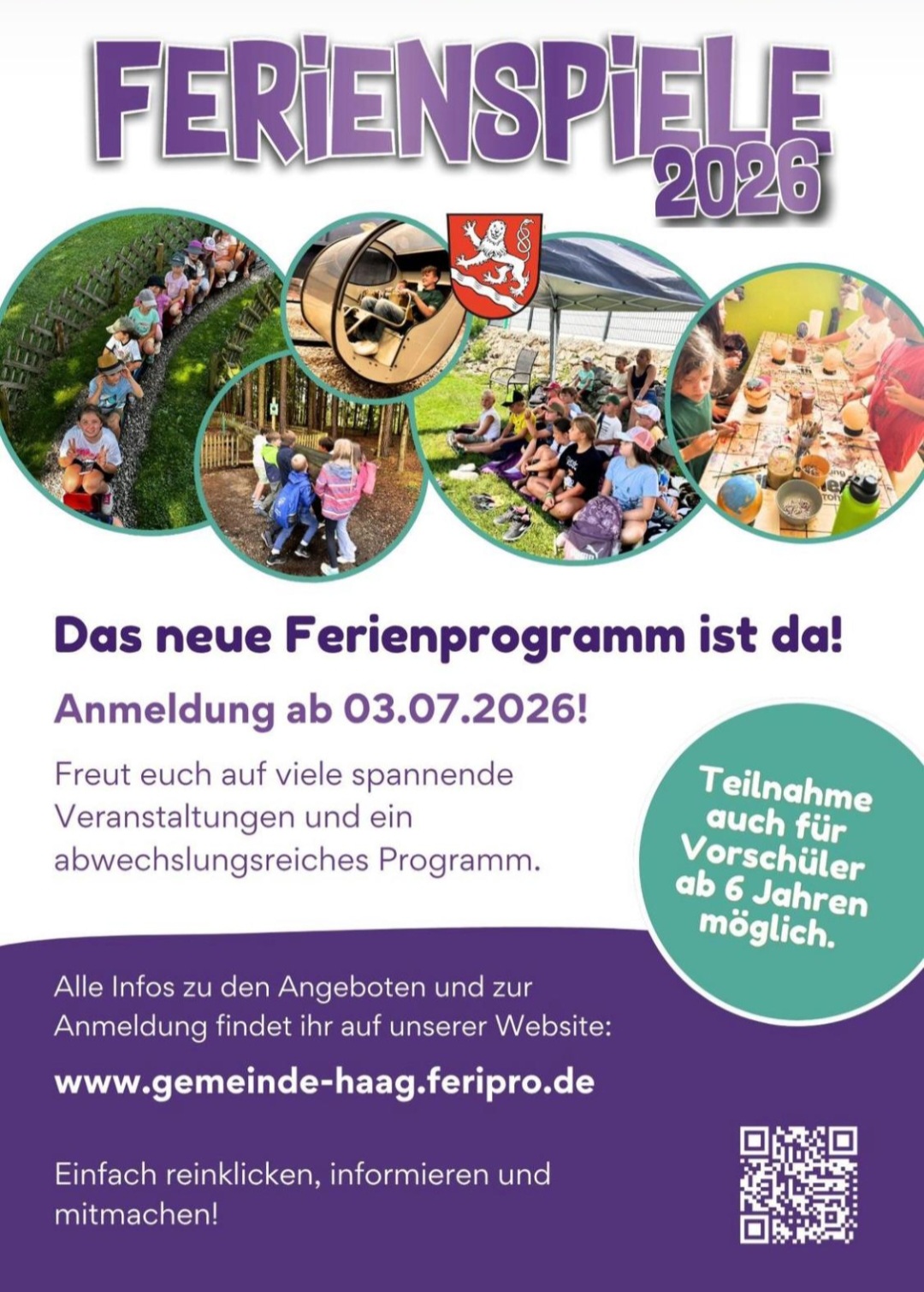 Ferienprogramm 2026 freie Plätze
