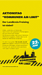 Aktion "Kommunen am Limit" Der Landkreis Freising ist dabei! Aktion "Kommunen am Limit" Der Landkreis Freising ist dabei!
