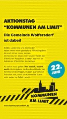 Aktion "Kommunen am Limit" Die Gemeinde Wolfersdorf ist dabei! Aktion "Kommunen am Limit" Die Gemeinde Wolfersdorf ist dabei!